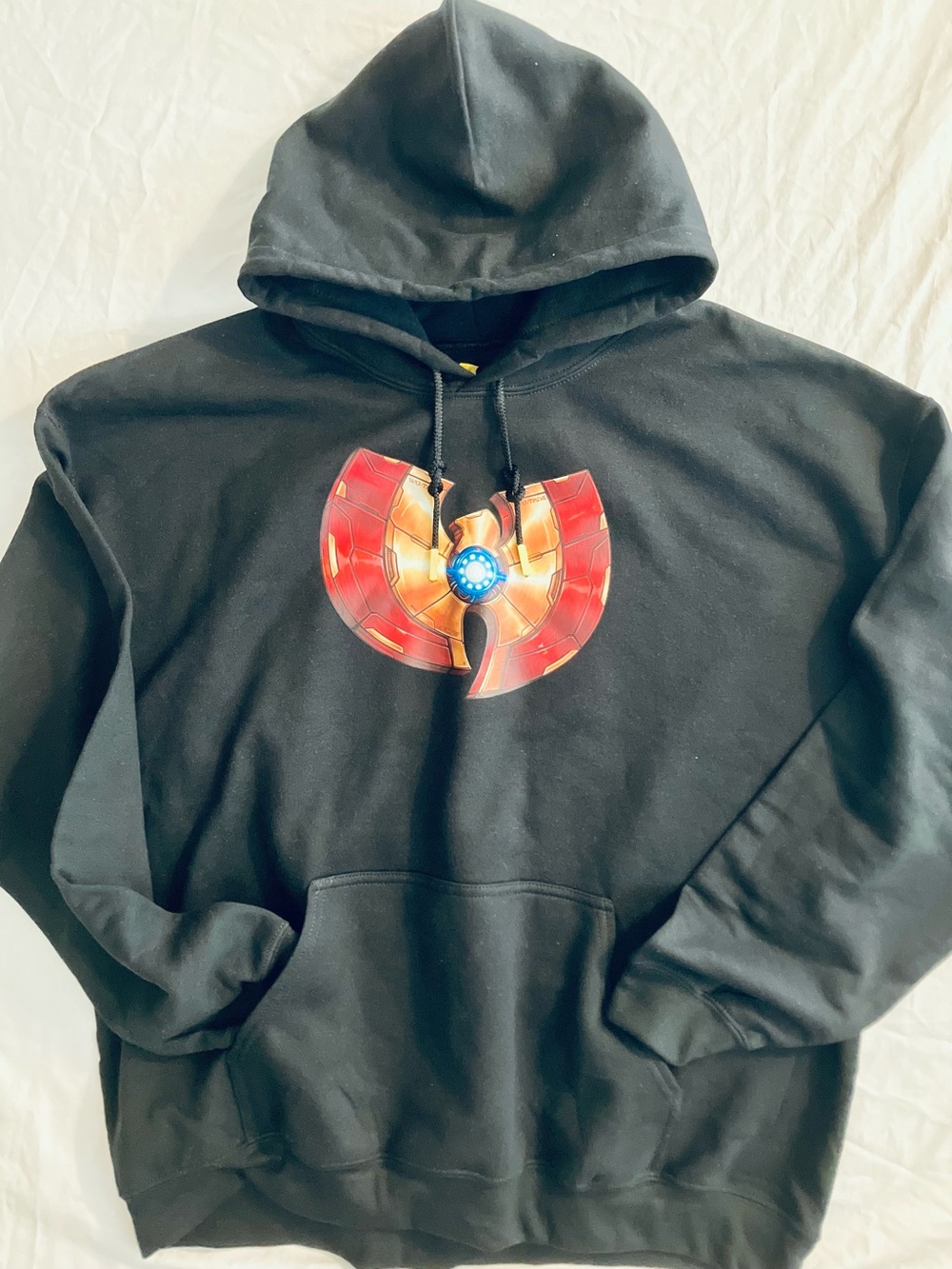 Wu Arc Reactor Symbol Ghostface Killah Iron Man Collab Comic Black Hoodie